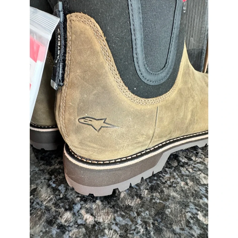 Alpinestars Turnstone Motorcycle Shoes Chocolate Brown Leather Mens 10 3405-2777